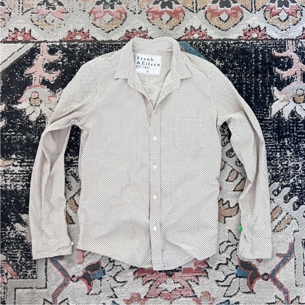 Frank & Eileen Barry Shirt Polka Dots Button Down